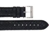 在飛比找Yahoo!奇摩拍賣優惠-黑色錶帶 手錶錶帶 蟒蛇皮錶帶 watch strap