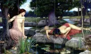 Echo and Narcissus Tile Mural Kitchen Bathroom Wall Backsplash Ceramic #406