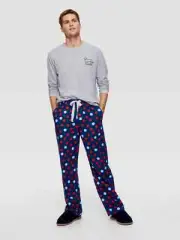 Peter Alexander Men's Spotty Flannelette Pyjama/Lounge Pants Size M