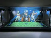 Bryce Young Custom 2 Mini Helmet display case w/ LED lights - Carolina Panthers