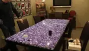 Amethyst Quartz Agate Counter Top, Agate Stone Kitchen Dining Top Patio Decors