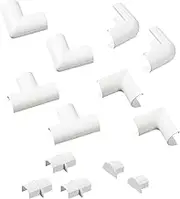 D-Line Micro+ Cable Trunking Clip-Over Accessory Multipack | Join Multiple Lengths of 20x10mm Micro+ Cable Cover | 13 Piece Electrical Trunking Accessory Multipack - White CLOAP2010W