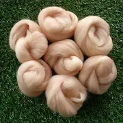 L 45g Needle Felting Light Pink Flesh Skin Tones Felting Wool Roving Fibre Wool for 3D Projects DIY Needle Felting (Color : 45g)