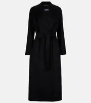 ['S Max Mara] 'S Max Mara Poldo virgin wool coat UK 14 black