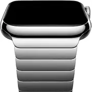 Stainless Steel Bracelet Compatible with Apple Watch - Series 1-10, SE, Ultra 1 & 2 - Premium Stainless Steel Bracelet for Men and Women - 42 mm, 44 mm, 45 mm, 49 mm - Silver, Titanium, Black