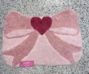 NEW!!!! Juicy Couture Pink Bow Bath Rug Plush Mat