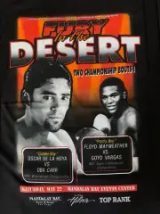 Vintage FLOYD MAYWEATHER OSCAR DE LA HOYA FURY IN THE DESERT ORIGINAL CHAMP TEE