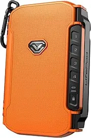 VAULTEK LifePod X Micro Weatherproof Electronic Lockbox Secure Travel Case Rugged Mini Portable Case with Backlit Keypad (Rush Orange)