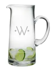Susquehanna Glass Monogrammed 60oz Dot Tankard Pitcher, (A-Z)