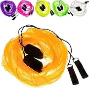 Juggle Dream Scarf Flag POI Set - Practice Juggling Spinning Poi Soft Heads Spiral Soft Pois Exercise Kit with Learning Video (Orange)