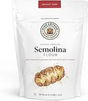 King Arthur Semolina Flour, Coarse Ground, High Protein Durum Wheat, Kosher, 3lbs,White