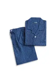 Mens Lynx Size S-7XL Navy Blue Set Sail Short PJS Pyjamas Set