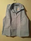 BASIC EDITIONS TOP LIGHT BLUE LONG SLEEVE BUTTON FRONT SIZE XL - NWT