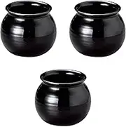 Set of 3 Yuzu Tenmoku Ara (4.3 x 4.5 inches (11 x 11.5 cm) | Setomonohonpo with Banko Ware