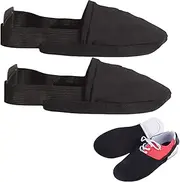 [Generic] 5 Bowling Shoes Sock,Antiskid Bowling Shoe Protector Covers with Elastic Cord - Black Bowling Shoe Slide Bowling Accessories for Men Women Bowling