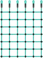 BeneLabel Climbing Frame, Climbing Cargo Webbing Net Nylon Rope Ladder for Outdoor Playset, Kids Swing, Playground, Treehouse Obstacle Course Training Accessories, 196 x 125cm