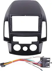 Car in-Dash Frames Car GPS Navigation Stereo Fit for Hyundai I30 at/MT Radio Fascia Panel Frame Fit 2 Din 9 Inch in Dash Car Radio Frame(Frame and Cables MT)