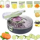 Vegetable Chopper Food Slicer 13 in 1 Cutter Veggie Food Chopper with Contain...