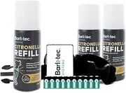 Barktec Citronella Bark Collar Ultimate Kit - Anti Barking Device for Dogs - Humane Spray Collar Reduces Excessive Dog Barking with Natural Citronella Mist (Include 3 x Citronella Spray Refill)