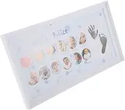 NOLITOY Growth Photo Frame Picture Frame Newborn Kit Ornament Handprint Kit Print Photos Photo Board for Pictures Footprint Frame for Newborn Footprint Kit Blue