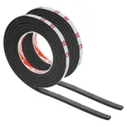 3/8"W x 1/5"T x 6.6Ft EVA Double Sided Foam Tape, 2Rolls, Black
