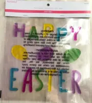 Happy Easter Eggs and Flowers Gel Window Clings 14 Piece Gel Clings