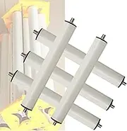 Conveyor Rollers Pack of 5 Roller Conveyors, Diameter 1" 1.3" 2" 2.4" Belt Conveyor Roller Flexible, Roller Conveyor for Warehouses and Assembly Lines White(5set D 32mm/1.3",L 15.7"/400mm)