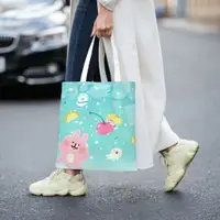 在飛比找蝦皮購物優惠-Kanahei 女士購物袋學生手提包韓國藝術簡約帆佈單肩學費