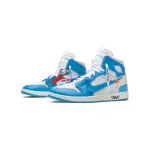 OFF-WHITE 灰白色 X AIR JORDAN 1 復古高 OG'UNC'AQ0818-148