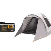 Cockatoo Camping Gibson 4V Dome Tent Outdoor Shelter - Grey