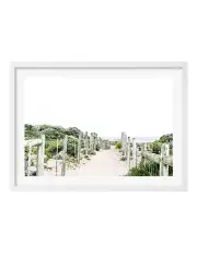 [Profile Australia] Australian Made Sandy Path 1 Art Print A1 Frame in White