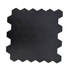 Peel and Stick Black Tile Backsplash, Hexagon Aluminum Composite Panel Self