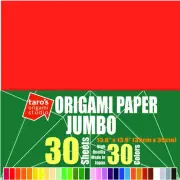 [] Jumbo 13.8 Inch One Sided 30 Colors 30 Sheets Square Easy Fold Premium Jap...