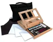 Watercolor Easel Art Set with Easy to Store Bag And Storage Box, Traveling Art