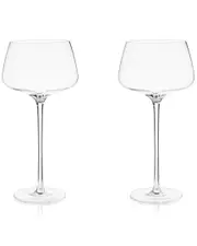 Viski Angled Crystal Amaro Spritz Glasses