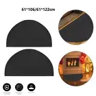 Fireproof Fireplace Hearth Rug Non Slip Protection Mat Flame Resistant Pad Tool