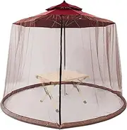 GNAT Patio Umbrella Net - Roof Net Patio, Garden Umbrella Network Net | 9.8x7.6ft Outdoor Sun Mesh Net with Zip, Backyard - Baldadi Screen for Garden