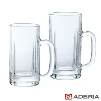 在飛比找momo購物網優惠-【ADERIA】日本進口玻璃啤酒杯500ML+800ML雙入