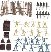 MUSISALY Pirate Action Figure Toy Set Pirate and Skeleton Warrior Models 43-Piece Toy Collection for Boys Imaginative Play