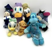 7 Disney Store Winnie The Pooh Eeyore Goofy Donald Duck Bean Bag Plush Christmas