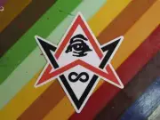 rare toy sticker Urban Designer MVH Mutant Vinyl Hardcore - Linked Symbol