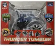 SHARPER IMAGE Thunder Tumbler Spinning Stunt Mini Truck Remote Control Car BLUE