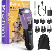 Dog Grooming Kit for Thick Heavy Coats Dog Clippers for Grooming with LED