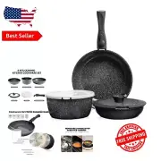 Health-Conscious Non-Stick Cookware Set with 8'' Saucepan & 10'' Sauté Pan