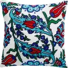 DIY Needlepoint/Tapestry Pillow Kit "Turkish Flowers" 16x16 in / 40x40 cm