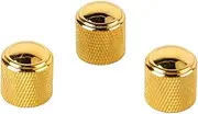3Pcs Bronze Metal Guitar Volume Control Knob, High Strength Electric Guitar Bass Knob, Easy Installation, Ergonomic Design for Precise Volume Adjustment