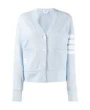 Thom Browne V-Neck Buttoned Cardigan IT40 light blue