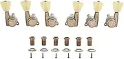Guitar 3-per-side Locking Tuners 18:1 Locking Tuning Keys Guitar Tuning Machines with Keystone Handle for LP/Les Paul/SG/ES/Acoustic Guitars Aged Nickel