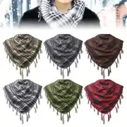 1Pcs Palestine Bandana Arabic Turban Hijab 95x95cm Polyester Plaid Shawl Adults