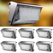 6Pack 150W(164x1W LED) LED Wall Pack Lights, 100-277v Dusk to Dawn with Photo...